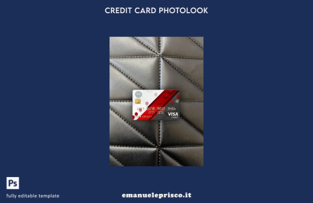 modello frontale photolook con carta classica per visto della Banca Centrale del